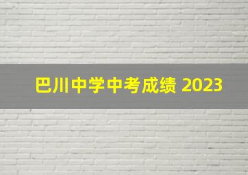 巴川中学中考成绩 2023